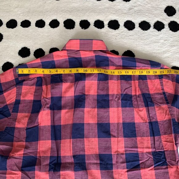 Lipson Classic Floral Flip Cuff Check Print Casual Shirt - Picture 7 of 10